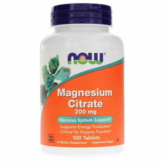 Magnesium Citrate Tablets 200 Mg, NOW
